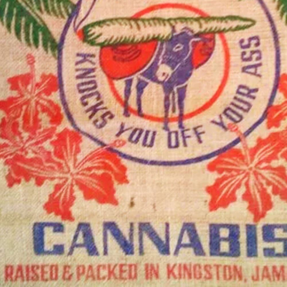 NWT Jamaica Novelty Burlap Bag - Picture 4 of 4